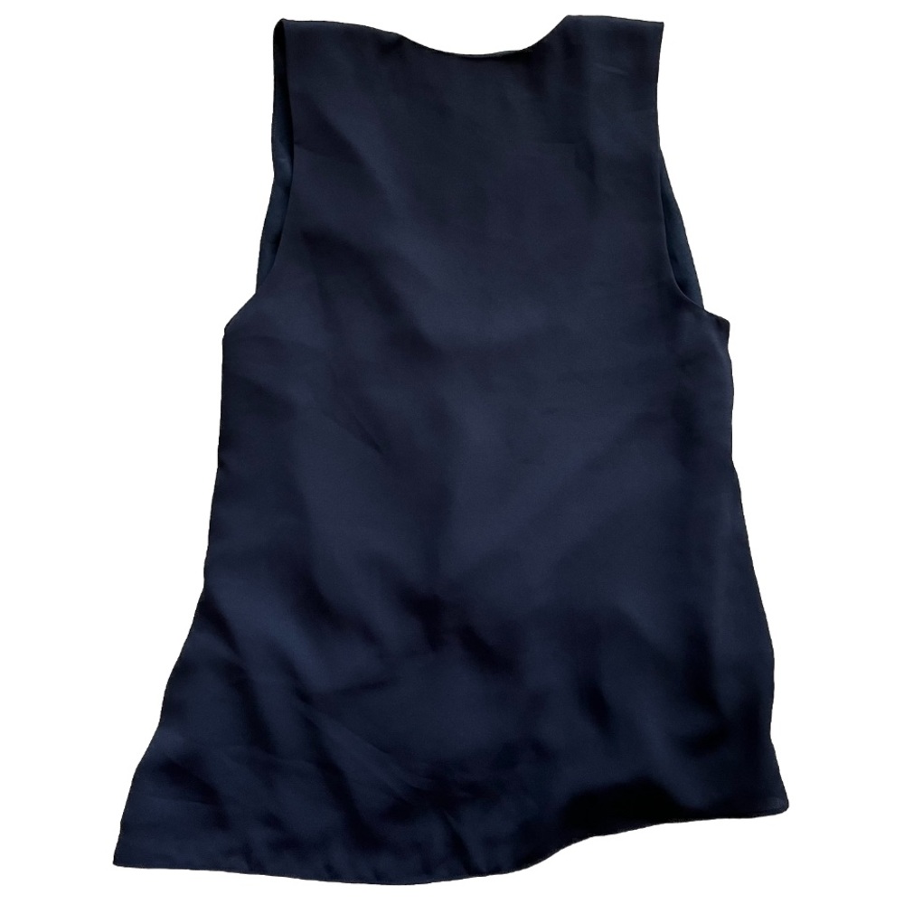 CINQ A SEPT NAVY KNOT TOP SIZE SMALL SOPHISTICATED CHIC CLASSIC FEMININE - Picture 3 of 8
